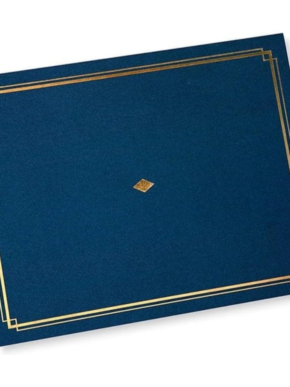 Navy & Gold Foil Certificate Holders, 8.5"x11", 36 Count